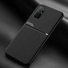 For Huawei Honor 30S Classic Tilt Strip Grain Magnetic Shockproof PC + TPU Case(Black) - 1