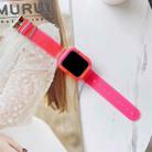 Candy Color Transparent TPU Watch Band For Apple Watch Series 3 & 2 & 1 42mm(Rose Red) - 1