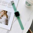 Candy Color Transparent TPU Watch Band For Apple Watch Series  7  45mm / & 6 & SE & 5 & 4 44mm(Green) - 1