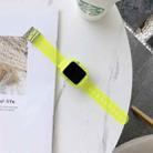 Candy Color Transparent TPU Watch Band For Apple Watch Series  7  45mm / & 6 & SE & 5 & 4 44mm(Yellow Green) - 1