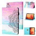 For Samsung Galaxy Tab A7 10.4 (2020) T500/T505 Coloured Drawing Stitching Horizontal Flip Leather Case with Holder & Card Slot & Sleep / Wake-up Function(Colorful Mandala) - 1