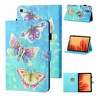 For Samsung Galaxy Tab A7 10.4 (2020) T500/T505 Coloured Drawing Stitching Horizontal Flip Leather Case with Holder & Card Slot & Sleep / Wake-up Function(Colorful Butterflies) - 1