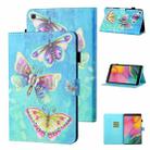 For Samsung Galaxy Tab A 8.0 (2019) T290/T295 Coloured Drawing Stitching Horizontal Flip Leather Case with Holder & Card Slot (Colorful Butterflies) - 1