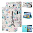 For Samsung Galaxy Tab A 10.5 T590/T595 Coloured Drawing Stitching Horizontal Flip Leather Case with Holder & Card Slot & Sleep / Wake-up Function(Tower and Butterflies) - 1