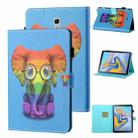 For Samsung Galaxy Tab A 10.5 T590/T595 Coloured Drawing Stitching Horizontal Flip Leather Case with Holder & Card Slot & Sleep / Wake-up Function(Colorful Elephant) - 1