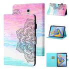 For Samsung Galaxy Tab A 10.5 T590/T595 Coloured Drawing Stitching Horizontal Flip Leather Case with Holder & Card Slot & Sleep / Wake-up Function(Colorful Mandala) - 1