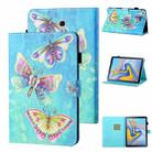 For Samsung Galaxy Tab A 10.5 T590/T595 Coloured Drawing Stitching Horizontal Flip Leather Case with Holder & Card Slot & Sleep / Wake-up Function(Colorful Butterflies) - 1