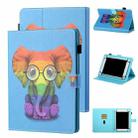 For 10 inch Tablet Universal Coloured Drawing Stitching Horizontal Flip Leather Case with Holder & Card Slot(Colorful Elephant) - 1