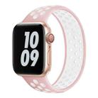 Elastic Silicone Watch Band For Apple Watch Series 7 41mm / 6 & SE & 5 & 4 40mm / 3 & 2 & 1 38mm, Length:135mm(Light Pink White) - 1