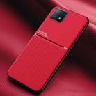 For OPPO A72 Classic Tilt Strip Grain Magnetic Shockproof PC + TPU Case(Red) - 1