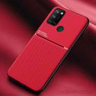 For OPPO Realme 7i Asian Version Classic Tilt Strip Grain Magnetic Shockproof PC + TPU Case(Red) - 1