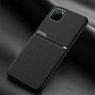 For OPPO Realme C11 Classic Tilt Strip Grain Magnetic Shockproof PC + TPU Case(Black) - 1