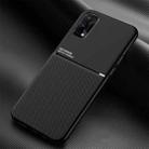 For OPPO Realme X7 Classic Tilt Strip Grain Magnetic Shockproof PC + TPU Case(Black) - 1