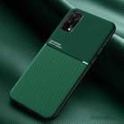 For OPPO Realme X7 Classic Tilt Strip Grain Magnetic Shockproof PC + TPU Case(Dark Green) - 1