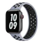 Elastic Silicone Watch Band For Apple Watch Series 7 41mm / 6 & SE & 5 & 4 40mm / 3 & 2 & 1 38mm, Length:150mm(Grey Black) - 1