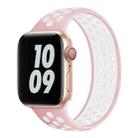 Elastic Silicone Watch Band For Apple Watch Apple Watch Ultra 49mm / Series 8&7 45mm / SE 2&6&SE&5&4 44mm / 3&2&1 42mm, Length: 170mm(Light Pink White) - 1