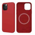 For iPhone 12 / 12 Pro NILLKIN Flex Pure Pro Series Silicone Magsafe Case(Red) - 1