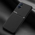 For Samsung Galaxy M51 Classic Tilt Strip Grain Magnetic Shockproof PC + TPU Case(Black) - 1