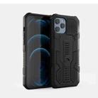 For iPhone 12 / 12 Pro Vanguard Warrior All Inclusive Double-color Shockproof TPU + PC Protective Case with Holder(Black) - 1