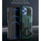 For iPhone 12 / 12 Pro Vanguard Warrior All Inclusive Double-color Shockproof TPU + PC Protective Case with Holder(Dark Green) - 3