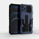 For iPhone 12 Pro Max Vanguard Warrior All Inclusive Double-color Shockproof TPU + PC Protective Case with Holder(Blue) - 1