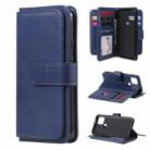 For Google Pixel 5 Multifunctional Magnetic Copper Buckle Horizontal Flip Leather Case with Bracket & 10 Card Slots & Wallet & Photo Frame(Dark Blue) - 1