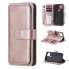 For Google Pixel 5 Multifunctional Magnetic Copper Buckle Horizontal Flip Leather Case with Bracket & 10 Card Slots & Wallet & Photo Frame(Rose Gold) - 1