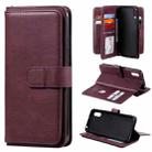 For Xiaomi Redmi 9A Multifunctional Magnetic Copper Buckle Horizontal Flip Leather Case with Bracket & 10 Card Slots & Wallet & Photo Frame(Wine Red) - 1