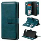 For Xiaomi Redmi 9A Multifunctional Magnetic Copper Buckle Horizontal Flip Leather Case with Bracket & 10 Card Slots & Wallet & Photo Frame(Dark Green) - 1