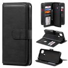 For Xiaomi Redmi 9C Multifunctional Magnetic Copper Buckle Horizontal Flip Leather Case with Bracket & 10 Card Slots & Wallet & Photo Frame(Black) - 1