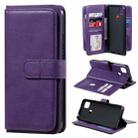 For Xiaomi Redmi 9C Multifunctional Magnetic Copper Buckle Horizontal Flip Leather Case with Bracket & 10 Card Slots & Wallet & Photo Frame(Purple) - 1