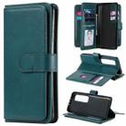For Xiaomi Mi 10 Ultra Multifunctional Magnetic Copper Buckle Horizontal Flip Leather Case with Bracket & 10 Card Slots & Wallet & Photo Frame(Dark Green) - 1