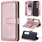 For Xiaomi Mi 10 Ultra Multifunctional Magnetic Copper Buckle Horizontal Flip Leather Case with Bracket & 10 Card Slots & Wallet & Photo Frame(Rose Gold) - 1