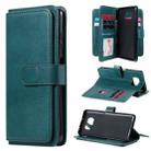 For Xiaomi Poco X3 NFC Multifunctional Magnetic Copper Buckle Horizontal Flip Leather Case with Bracket & 10 Card Slots & Wallet & Photo Frame(Dark Green) - 1