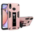 For Samsung Galaxy A10s 2 in 1 PC + TPU Shockproof Protective Case with Invisible Holder(Rose Gold) - 1