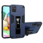 For Samsung Galaxy A71 2 in 1 PC + TPU Shockproof Protective Case with Invisible Holder(Blue) - 1