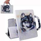 For Galaxy Tab S6 T860 / T865 3D Colored Drawing Horizontal Flip Leather Case with Holder & Card Slot & Wallet & Handle(White Wolf) - 1