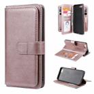 For OPPO A5 / A3s Multifunctional Magnetic Copper Buckle Horizontal Flip Solid Color Leather Case with 10 Card Slots & Wallet & Holder & Photo Frame(Rose Gold) - 1