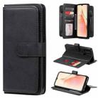 For OPPO A8 / A31 (2020) Multifunctional Magnetic Copper Buckle Horizontal Flip Solid Color Leather Case with 10 Card Slots & Wallet & Holder & Photo Frame(Black) - 1
