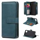 For OPPO Realme C11 Multifunctional Magnetic Copper Buckle Horizontal Flip Solid Color Leather Case with 10 Card Slots & Wallet & Holder & Photo Frame(Dark Green) - 1