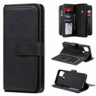 For OPPO Realme C15 Multifunctional Magnetic Copper Buckle Horizontal Flip Solid Color Leather Case with 10 Card Slots & Wallet & Holder & Photo Frame(Black) - 1