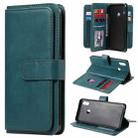 For OPPO Realme 3 / 3i Multifunctional Magnetic Copper Buckle Horizontal Flip Solid Color Leather Case with 10 Card Slots & Wallet & Holder & Photo Frame(Dark Green) - 1