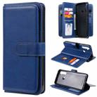 For OPPO Realme 5 Multifunctional Magnetic Copper Buckle Horizontal Flip Solid Color Leather Case with 10 Card Slots & Wallet & Holder & Photo Frame(Dark Blue) - 1