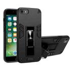 For iPhone SE 2022 / SE 2020 / 8 / 7 2 in 1 PC + TPU Shockproof Protective Case with Invisible Holder(Black) - 1