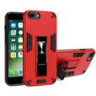 2 in 1 PC + TPU Shockproof Protective Case with Invisible Holder For iPhone 8 Plus & 7 Plus(Red) - 1