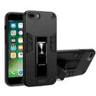 2 in 1 PC + TPU Shockproof Protective Case with Invisible Holder For iPhone 8 Plus & 7 Plus(Black) - 1