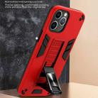 For iPhone 11 Pro Max 2 in 1 PC + TPU Shockproof Protective Case with Invisible Holder (Red) - 5