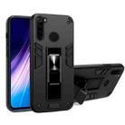 For Xiaomi Redmi Note 8 2 in 1 PC + TPU Shockproof Protective Case with Invisible Holder(Black) - 1