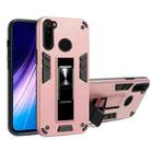 For Xiaomi Redmi Note 8 2 in 1 PC + TPU Shockproof Protective Case with Invisible Holder(Rose Gold) - 1