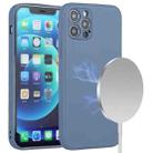 For iPhone 12 Frosted Magnetic Glass Magsafe Case(Blue) - 1